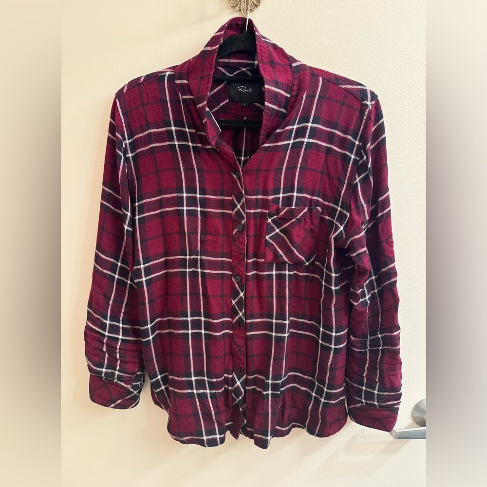 Rails burgundy plaid shirt
